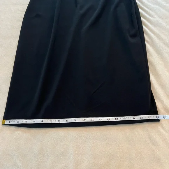 🎉Host Pick🎉Calvin Klein Black Cocktail Dress w/ 10” Slit Bell Sleeves Size 14 - Picture 11 of 16